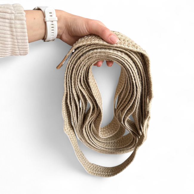 Plain braided jute band - 1m - Romanian Army Military Surplus - Natural beige - In Good Condition