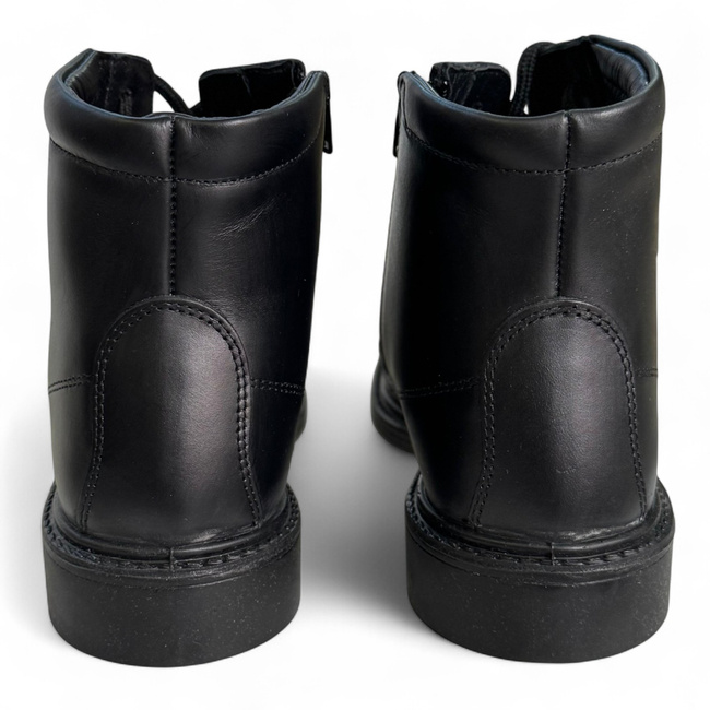 Laced Boots for Personnel, Students, and Cadets - LENOX - Black