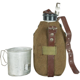 Canteen with cup, Cold War Era, Romanian Army Surplus - Used