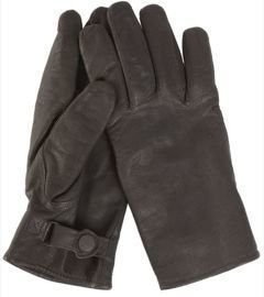 GERMAN BLACK LINED GOAT LEATHER GLOVES