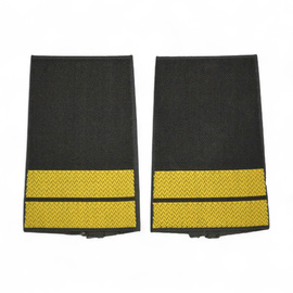 PAIR OF ORIGINAL RANKS - FIRST LIEUTENANT AT SEA - GERMAN ARMY - OLIVE GREEN/GOLDEN