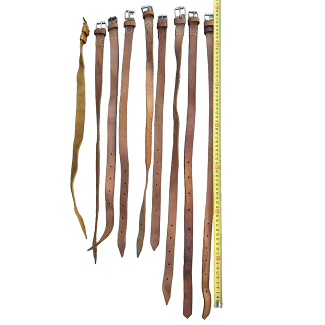 Romanian Military Surplus Leather Straps - 3 Pack