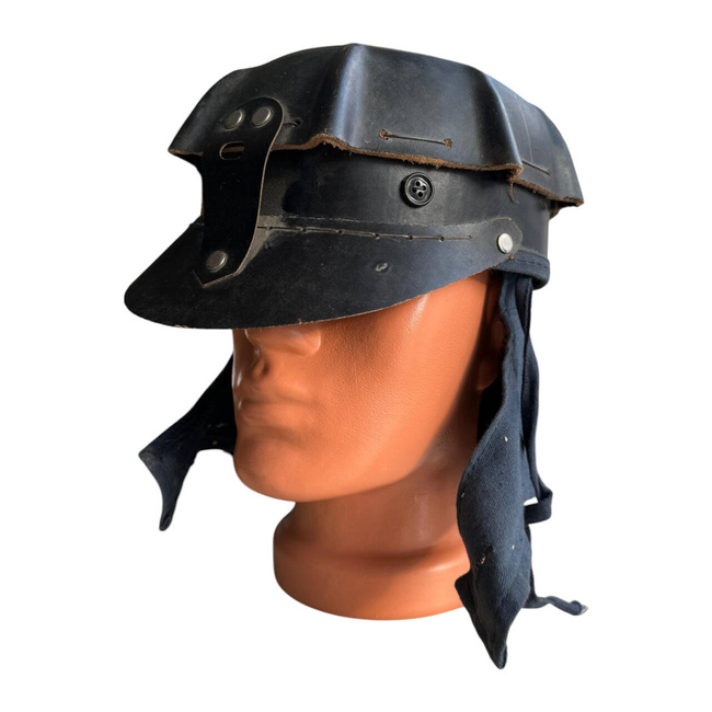 Vintage szénbányász teknős sisak, hidegháborús korszak, román hadsereg többlete