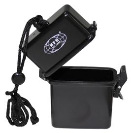 Box, plastic, waterproof, 7 x 2,5 x 11 cm, black