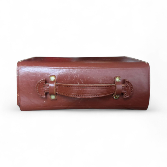 Leather document bag - Romanian Army Military Surplus - In good condition