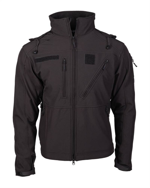 SCU 14 SOFTSHELL KABÁT, BLACK - MIL-TEC