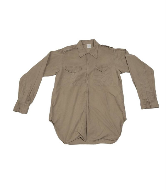 French khaki long sleeve shirt 1/1, repro - Used