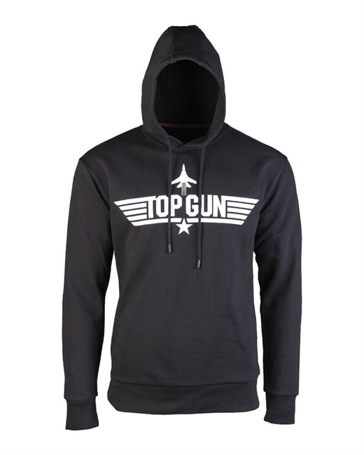 "TOP GUN" KAPUCNIS PULÓVER - MIL-TEC® - FEKETE