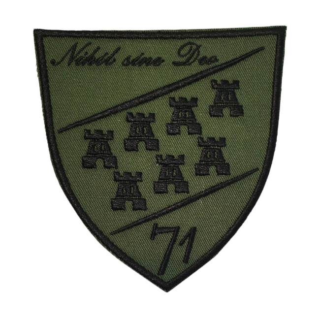 Emblema Baza 71 Aeriana - General Emanoil Ionescu - brodata pe suport oliv