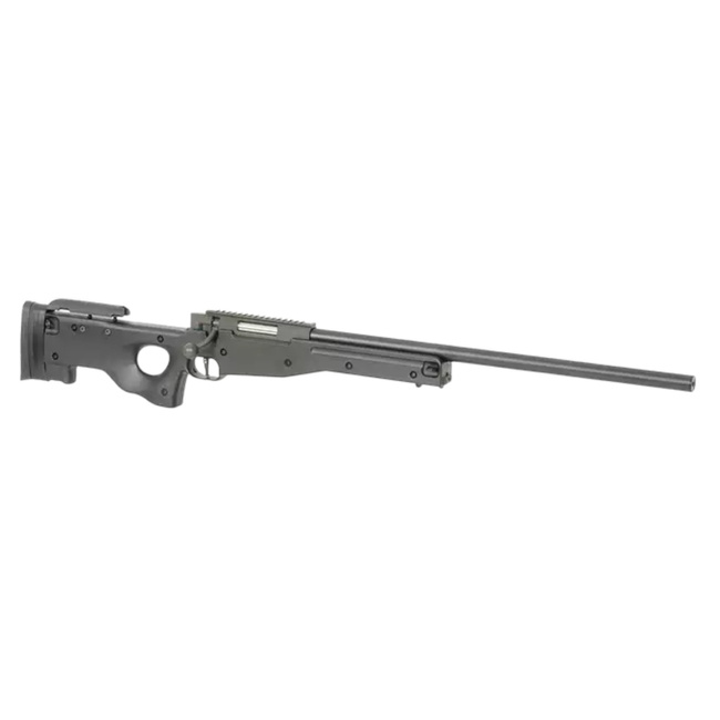 REPLIKA AIRSOFT MESTERLÖVÉSZ PUSKA - TOVÁBBFEJLESZTETT VÁLTOZAT - 650 FPS - FEKETE - JÓL - MB01AE