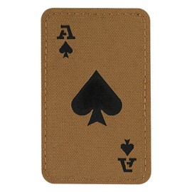 PIKK ÁSZ KÁRTYA JELVÉNY - LASER CUT - CORDURA - COYOTE/FEKETE - M-TAC