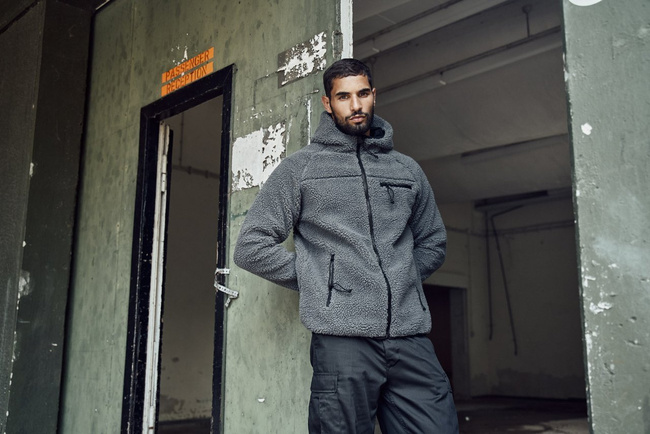 KABÁT "TEDDYFLEECE" IGNÁL - ANTRACIT - BRANDIT