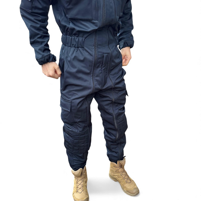 Téli Softshell Overall Csendőrök Számára - JANDARMERIA Felvarróval És Nemzeti Trikolór Jelvénnyel - Sötétkék - Lecter Tactical