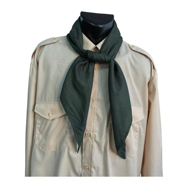 THIN TRIANGULAR SCARF - ROMANIAN ARMY MILITARY SURPLUS - OLIVE GREEN - LIKE NEW