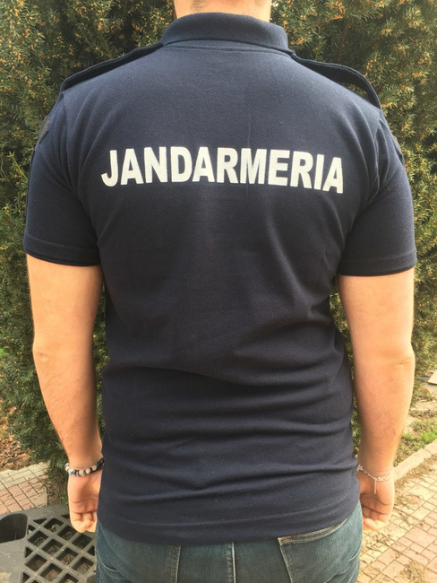 Sötétkék rövidujjú póló Gendarmerie