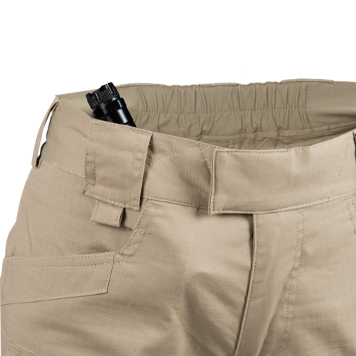 WOMEN'S URBAN TACTICAL PANTS -  UTP Resized  - POLYCOTTON RIPSTOP - Helikon-Tex - BLACK - LENGTH 34 inch