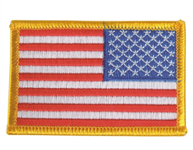 Us Colored Woven Nationality Badge Right