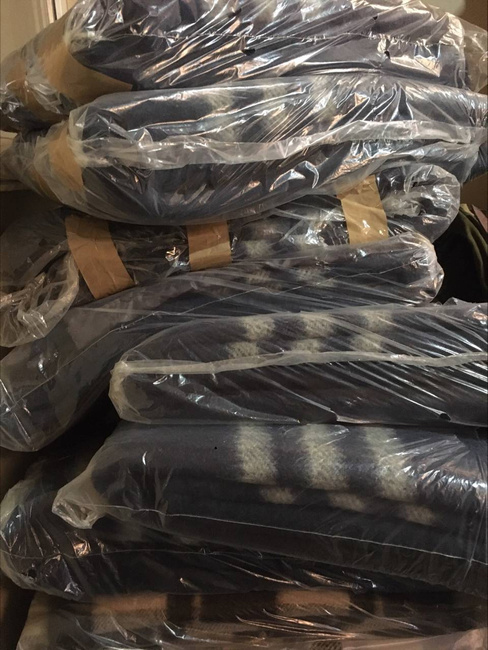 PURE WOOL VINTAGE BLANKET - 140x210 CM - ROMANIAN ARMY MILITARY SURPLUS - IN GOOD CONDITION