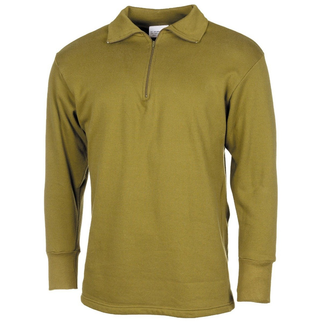 HOSSZÚ UJJÚ, CIPZÁRAS BLÚZ - ZÖLD OD - HOLLAND KATONAI FELESLEG - HASZNÁLT