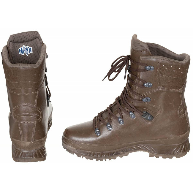 COMBAT BOOTS "HAIX" - COLD/WET WEATHER - BROWN - BRITISH MILITARY SURPLUS - USED