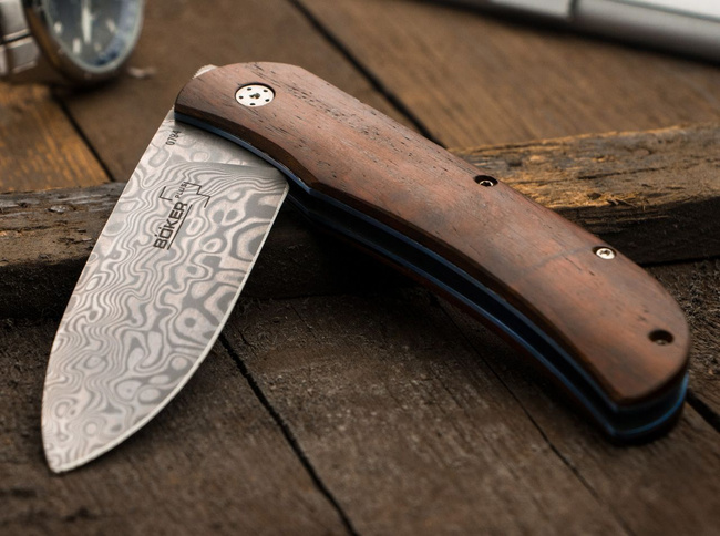 DAMASCUS KÉS EXSKELIBUR I COCOBOLO - BOKER PLUS