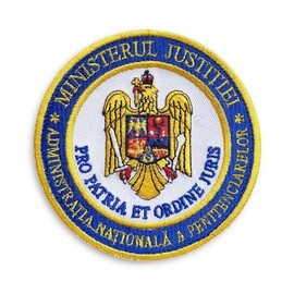 Emblemă manecă personal penitenciar ANP, simplă (fără tricolor), cu aplicare termică