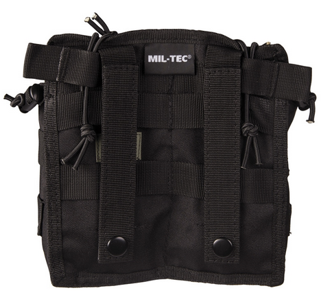 MAGAZINE DOUBLE POUCH - OPEN TOP - Mil-Tec® - BLACK