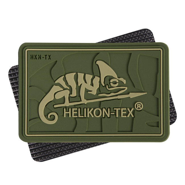 PVC LOGO PATCH - HELIKON-TEX® - 5.5 x 3.5 CM - OLIVE GREEN