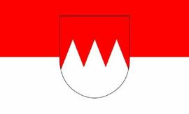 FLAG (61 x 91) cm FRANCONIA W/ HERALDRY´