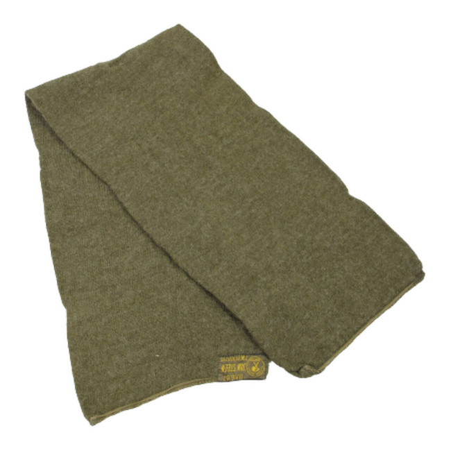 WOOL SCARF -1960 - GREEN OD - MILITARY SURPLUS ROMANIAN ARMY - IN GOOD CONDITION