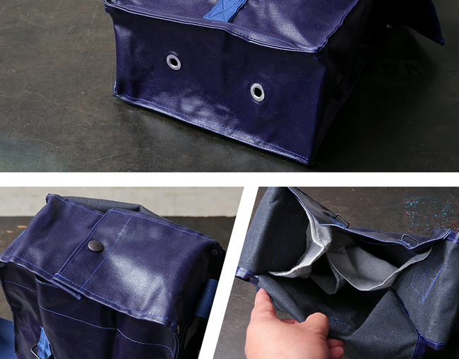 Shoulder BAG FOR GAS MASK (MCG) - BLUE - MILITARY SURPLUS ROMANIAN ARMY