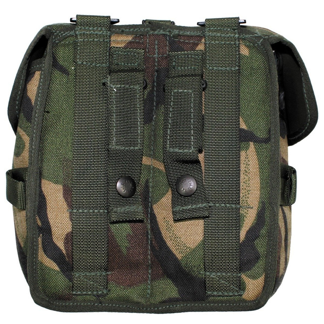 GB Ammo pouch, double, DPM camo, used 18 x 20 x 8 cm