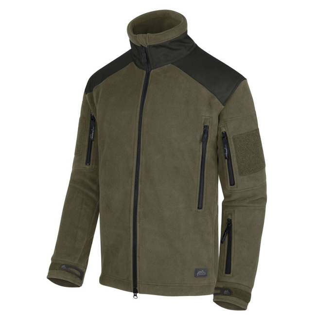 DOUBLE FLEECE JACKET - LIBERTY - Helikon Tex - OLIVE/BLACK