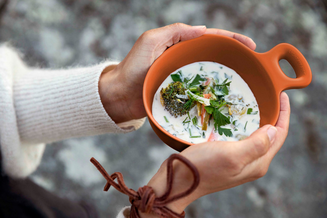 Kasa Suedeza camping mug - Light My Fire - Sage Green