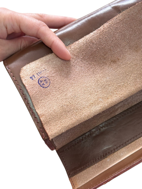 Leather document bag - Romanian Army Military Surplus - In good condition