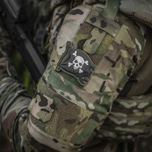 JELVÉNY JOLLY ROGER PVC - OLIV/FEKETE - M-TAC