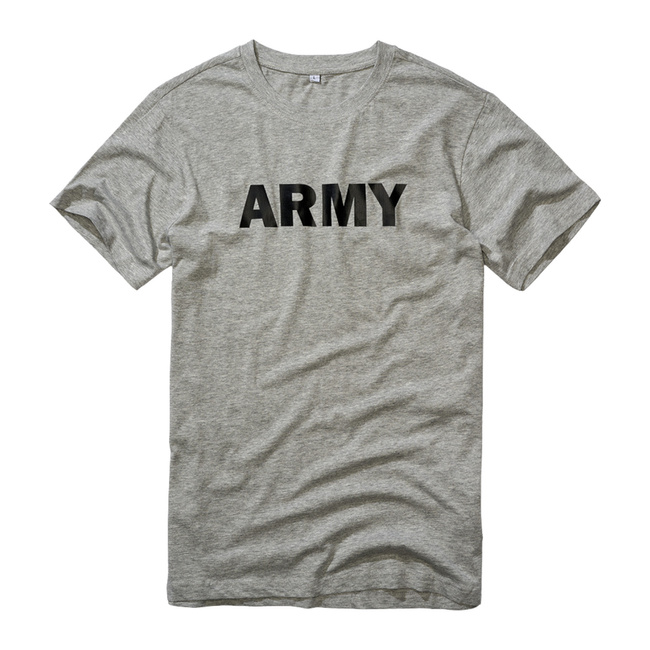 T-SHIRT - ARMY PRINT - GREY MELAN - BRANDIT