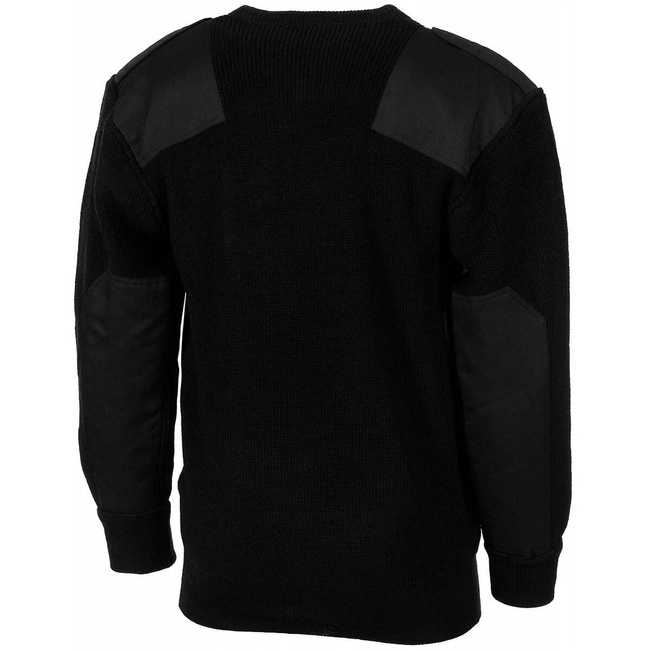 BW PULLOVER - WITH CHEST POCKET - BLACK - MFH