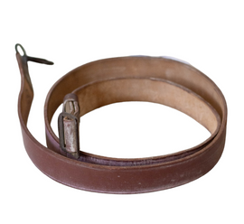 LEATHER BELT FOR AK - MILITARY SURPLUS FROM ROMANIAN ARMY - BROWN - LIKE NEW