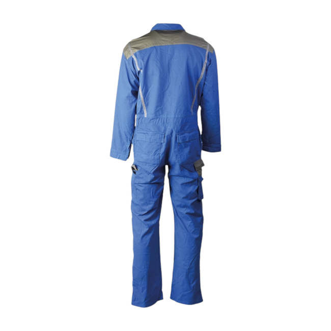 VÉDŐ OVERALL - TECASAFE ISO 11612:2008 - NÉMET HADSEREG KATONAI FELESLEG - KÉK - HASZNÁLT - HASZNÁLT