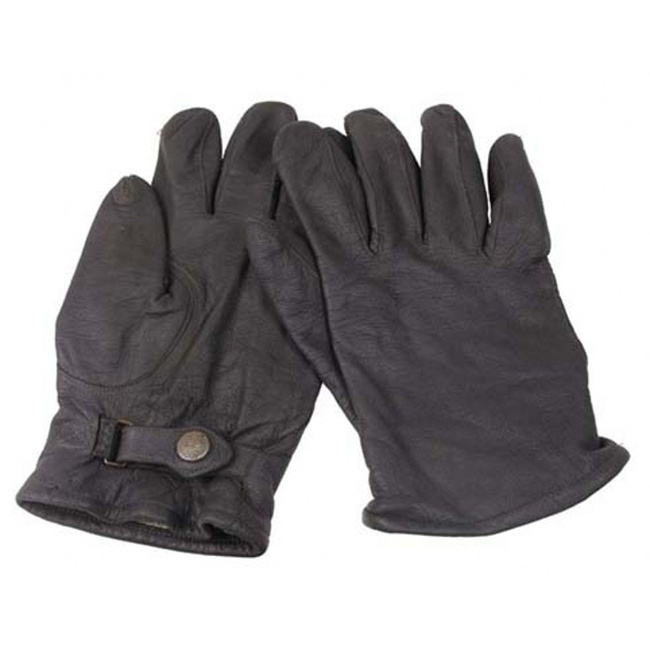 BW LEATHER GLOVES WITH LINING - GREY - USED