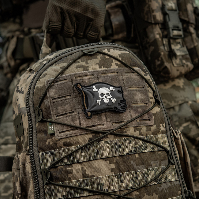 JELVÉNY JOLLY ROGER PVC - FEKETE - M-TAC