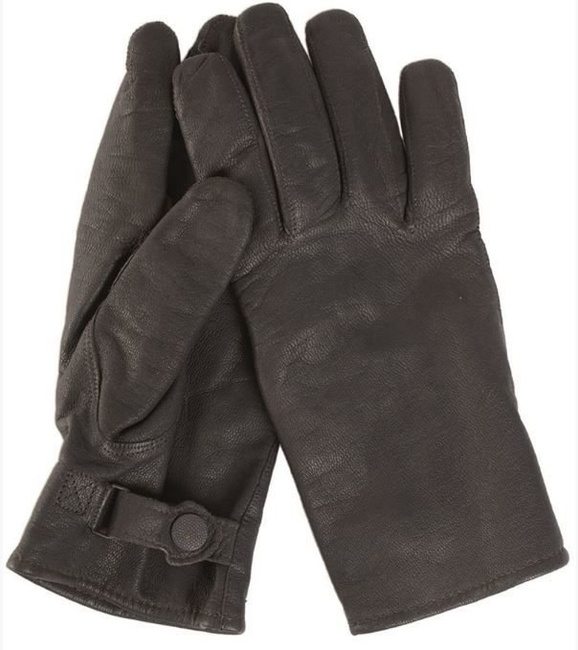 German goatskin insulated gloves - Black
