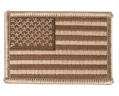 Us Desert Woven Nationality Badge Left