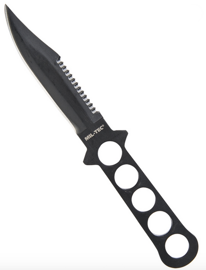 Black Stainless Diving Knife W. Plastic
