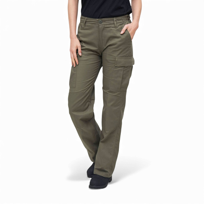 Womens BDU Pants - Ripstop - Olive Green - Brandit