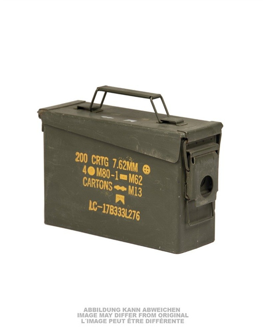 US SMALL METAL CAL.30 AMMO BOX LIKE NEW