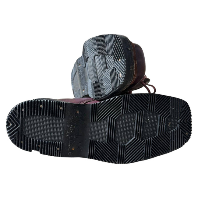 KATONAI BŐR CSIZMA - HEGYI VADÁSZOK - KATONAI TÖBBLET RÓMAI HADSEREG - SÖKEVÖRÖS - MINT ÚJ