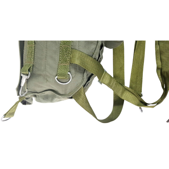 VÁSZON TÁSKA VÉDŐMASZKHOZ - MP4 - 1970-ES ÉVEK - LENGYEL HADSEREG KATONAI FELESLEG - ZÖLD OD - HASZNÁLT