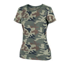 WOMEN'S COTTON T-SHIRT - Helikon-Tex® - PL WOODLAND